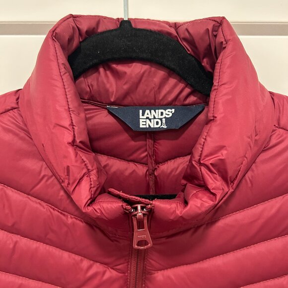 LANDS' END women's burgundy down-filled full-zip snow jacket (M) - Picture 2 of 8